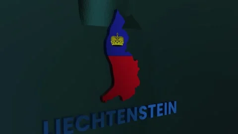 Liechtenstein Map Stock Footage 279752330