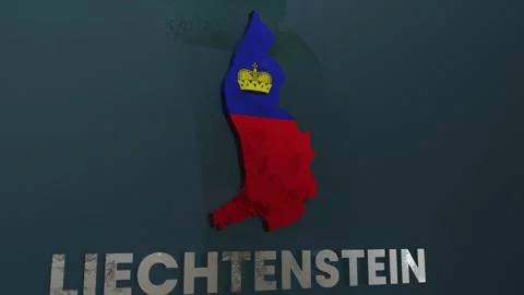Liechtenstein Map Stock Footage 279752647