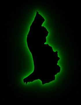 Liechtenstein map in green light Illustrazione stock