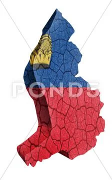 Liechtenstein map Stock Illustration