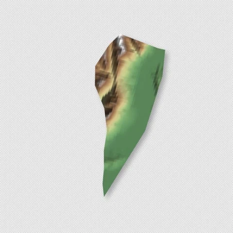 Liechtenstein Rotating 3D Relief Map Seamless Loop, Alpha Channel 4K 스톡 동영상 340709784