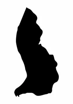 Liechtenstein silhouette map Stock Illustration