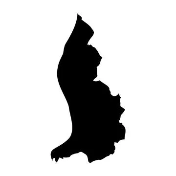 Liechtenstein vector map silhouette Stock Illustration