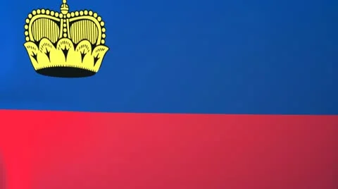 Liechtenstein Waving Flag Stock Footage 10762119