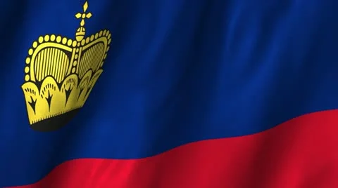 Liechtenstein Waving Flag Stock Footage 12300771