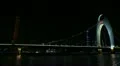 Liede Bridge, Canton Tower, Guangzhou, China, Pearl River, Tianhe District, IFC HD Footage