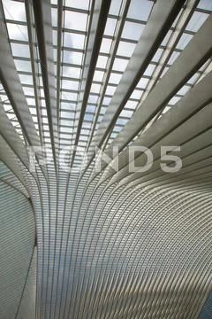 Liege-Guillemins railway Stock Photos