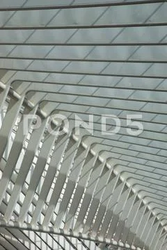 Liege-Guillemins railway Stock Photos