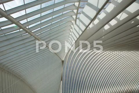 Liege-Guillemins railway Stock Photos