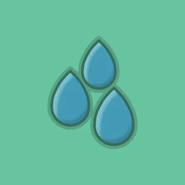 Lienar Flat Stroke Small Mist Icon Stock Illustration