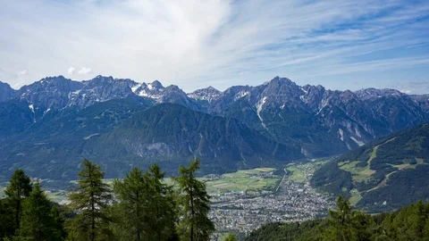 Lienz in late spring time lapse Видео 122470941