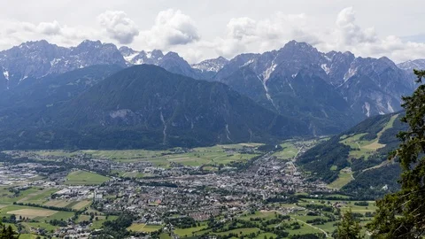 Lienz in late spring time lapse Video stock 122475436