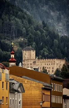 Lienz, a small Austrian city. Stock Photos