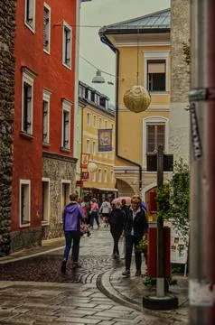 Lienz, a small Austrian city. Stock Photos