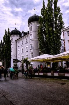 Lienz, a small Austrian city. Stock Photos