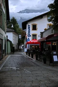Lienz, a small Austrian city. Stock Photos