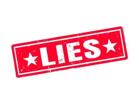 Lies red stamp style Stock Illustration
