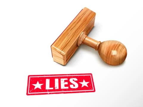 Lies text and stamp Illustrazione stock