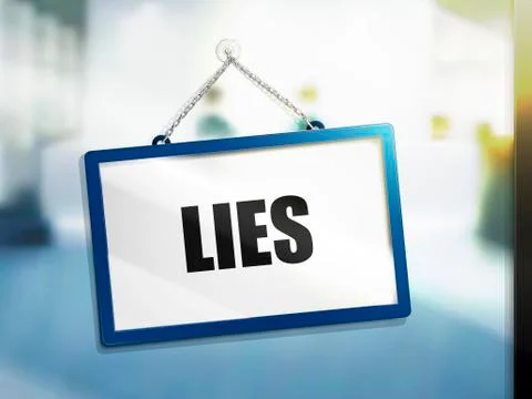 Lies text sign Stock Illustration