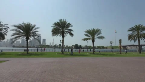 Life across the UAE gradually returns to normal. A view of Sharjah city after 動画素材 331412204