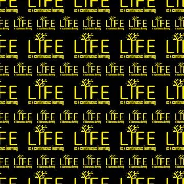 Life and Learn Concept Pattern Learning concept conversational seamless pa... Foto stock