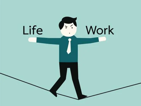 Life and work Stock Illustration