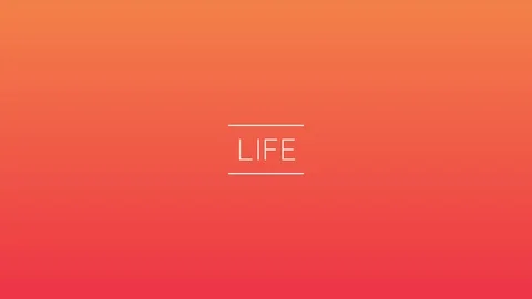 Life with animated text effect Stock Footage 121911160