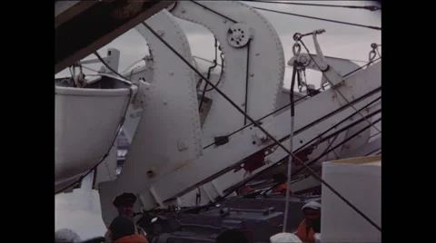 Life Boats Lowered Video stock 47644754