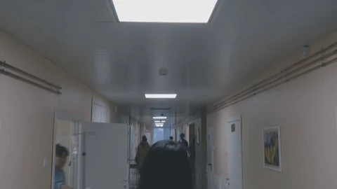 Life is boiling in the hospital Stock Footage 80536424