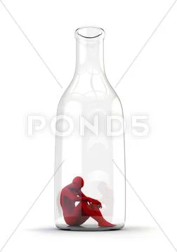 Life in the bottle Stock Illustration