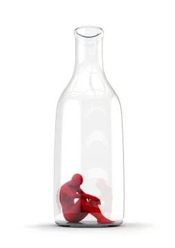 Life in the bottle 스톡 일러스트