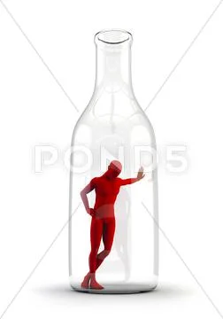 Life in the bottle Stock Illustration
