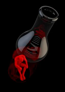 Life in the bottle Stock-Illustration