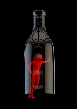 Life in the bottle Stock-Illustration