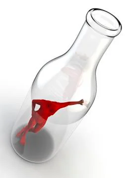 Life in the bottle Illustrazione stock