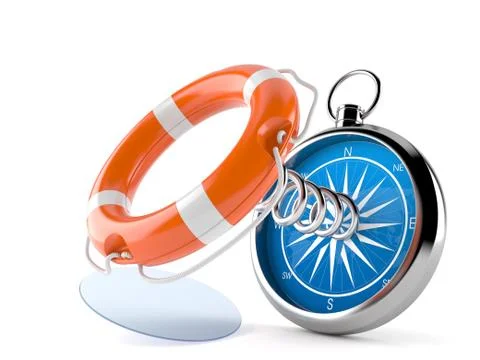 Life buoy with compass Illustration