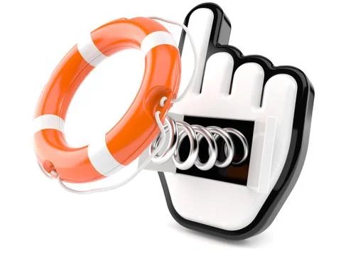 Life buoy with cursor Stock Illustration