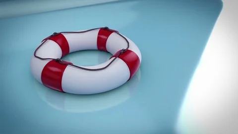 Life buoy deflates, empty, alpha channel Stock-Footage 80812085