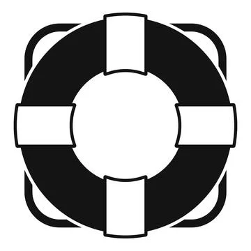 Life buoy icon simple vector. Diving travel Stock Illustration