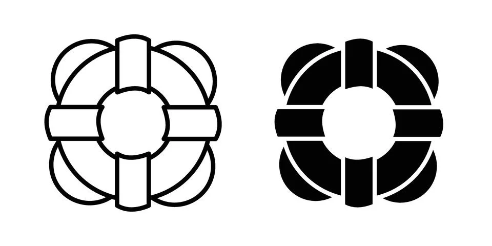 Life buoy icon vector design illustrations Stock Illustration