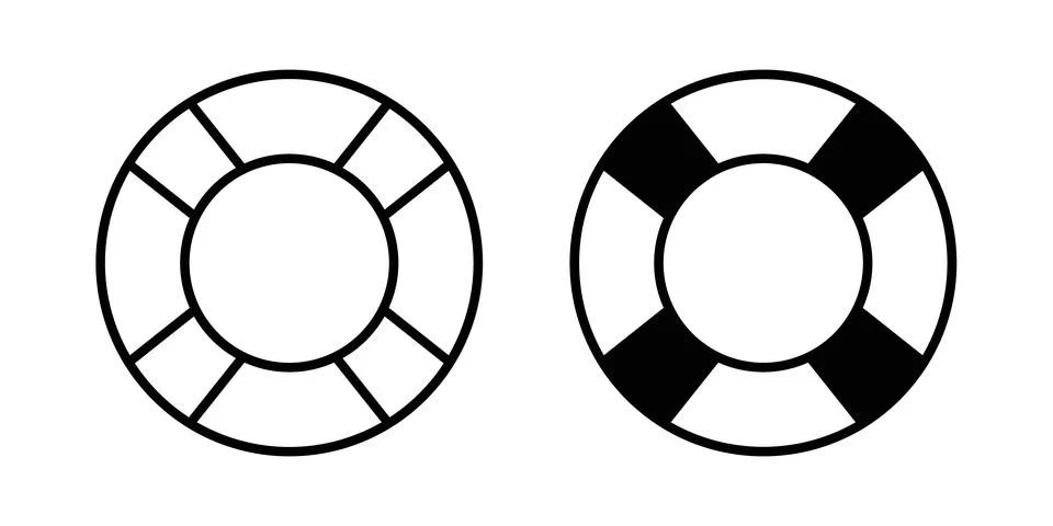 Life buoy icon vector editable eps10 스톡 일러스트