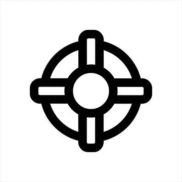 Life buoy line icon vector illustration isolated on white background Stock Illustration
