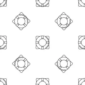 Life buoy pattern seamless Illustrazione stock