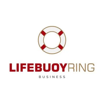 Life Buoy Ring Icon Logo Design Template Stock Illustration
