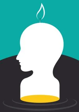 Life is like a candle Stock Illustration