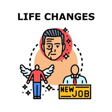 Life changes journey evolving personal development concept Stock Illustration