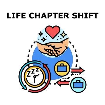 Life chapter shift concept vector illustration Stock Illustration