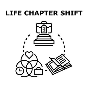 Life chapter shifting concept vector illustration Stock Illustration