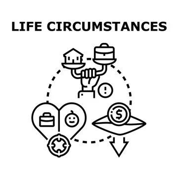 Life circumstances concept representing work home career balance Stock Illustration