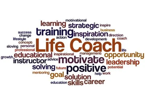 Life Coach, word cloud concept Stock Illustration